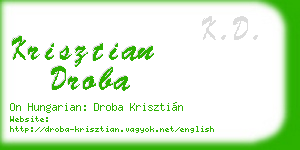 krisztian droba business card