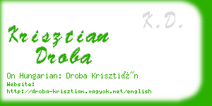 krisztian droba business card